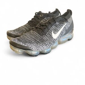 Nike Black and White Flyknit Shoes